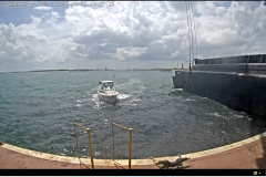 GRIMDEEPER at Bow of Dredge Atlantic Obtaining Sampling Location(s).