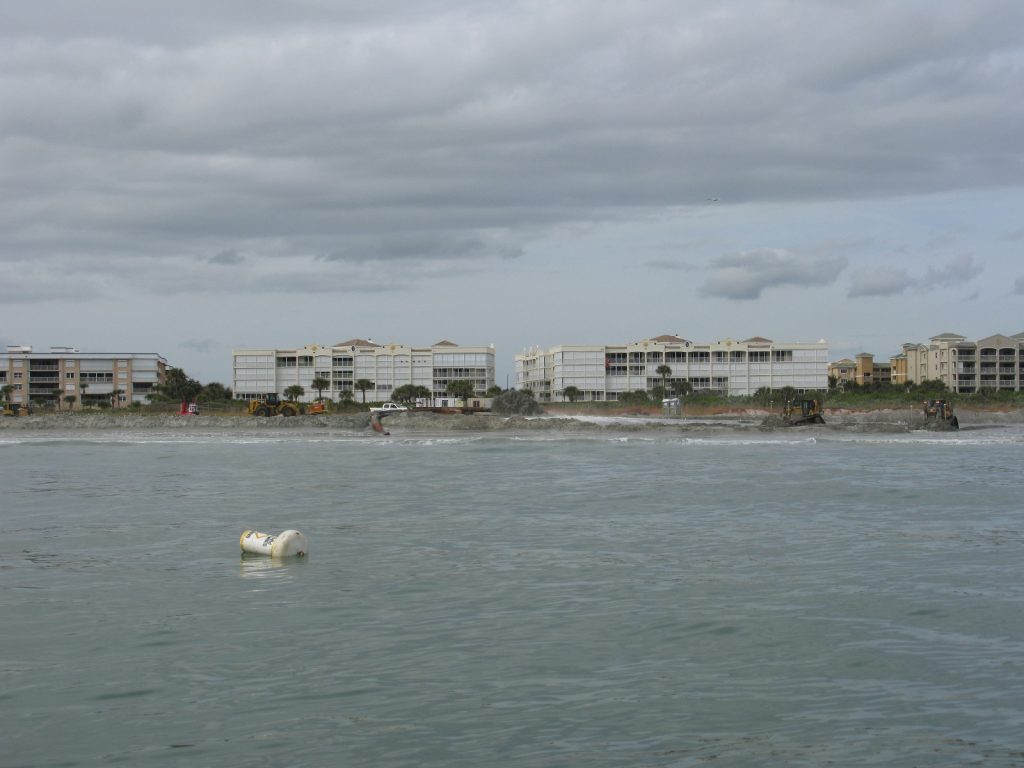 Beach Nourishment Site Just South of the Port of Canaveral Inlet Jetty