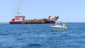 GRIMDEEPER Turbidiy Monitoring Vessel-2 with TSHD "MAGDALEN" in Background.